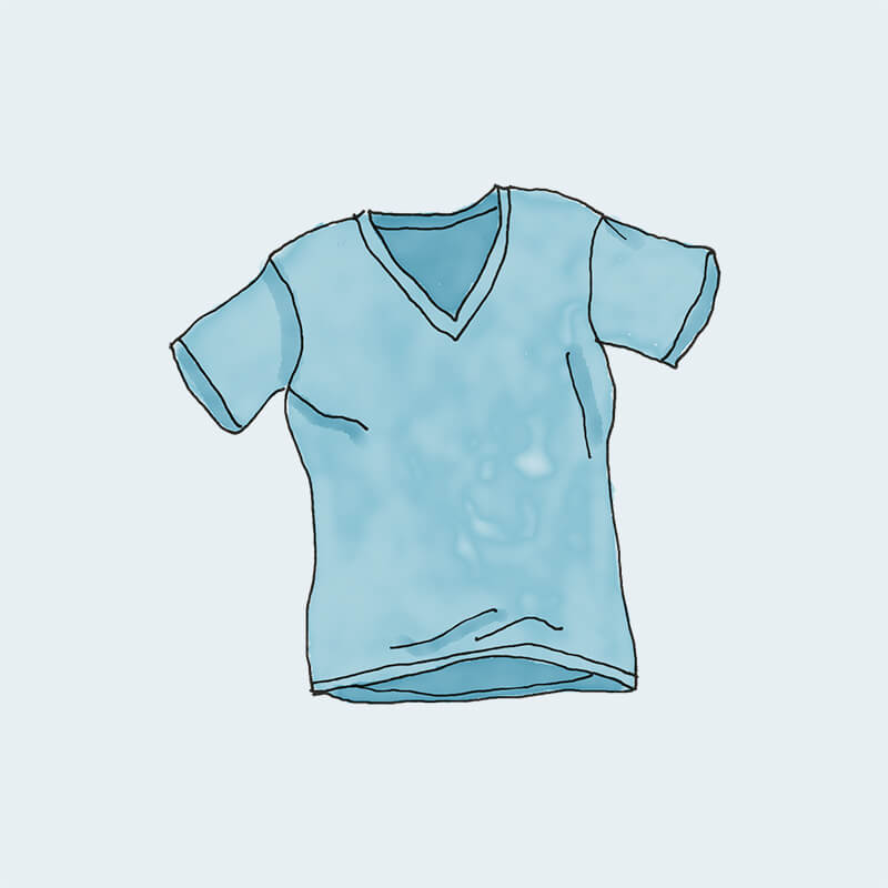 Sample Variable Product: V-Neck T-Shirt - Image 3