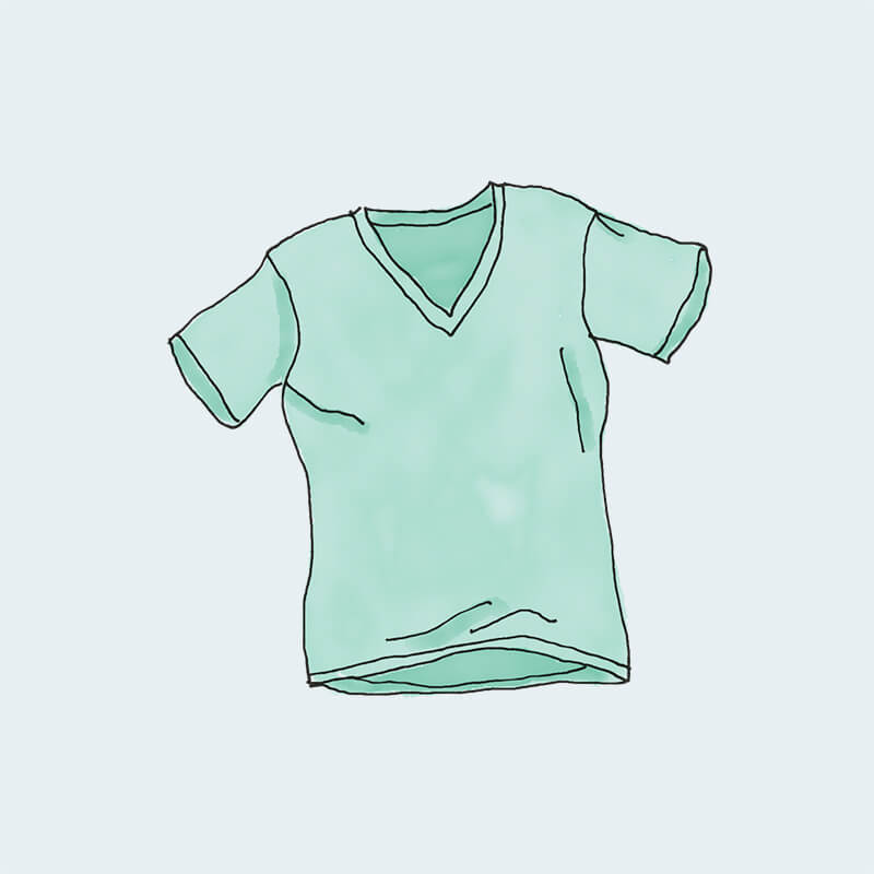 Sample Variable Product: V-Neck T-Shirt - Image 2